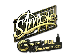 印花 | s1mple（金色）| 2021年斯德哥尔摩锦标赛