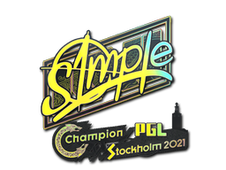 印花 | s1mple （全息） | 2021年斯德哥尔摩锦标赛